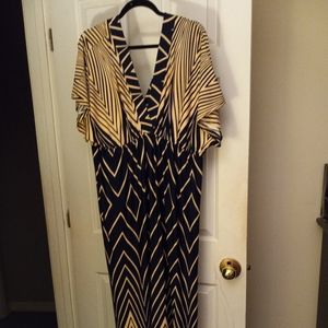 Black & Beige maxi dress